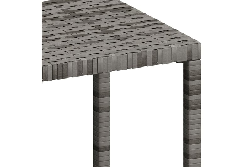 Solsängar 2 st med bord konstrotting grå - Grå - Solsäng & Solvagnar