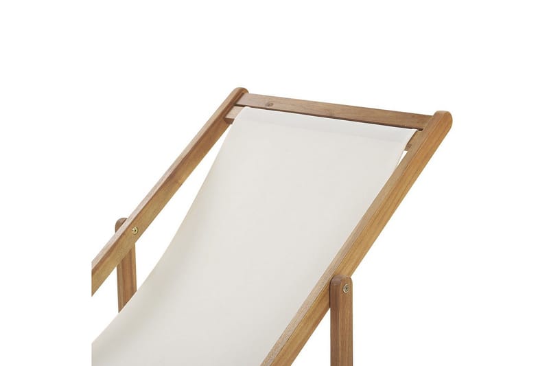 Solstol 2 ersättningstyger Anzio - Ljus trä, vit, flerfärgad - Utemöbler - Utestol & trädgårdsstol - Solstolar