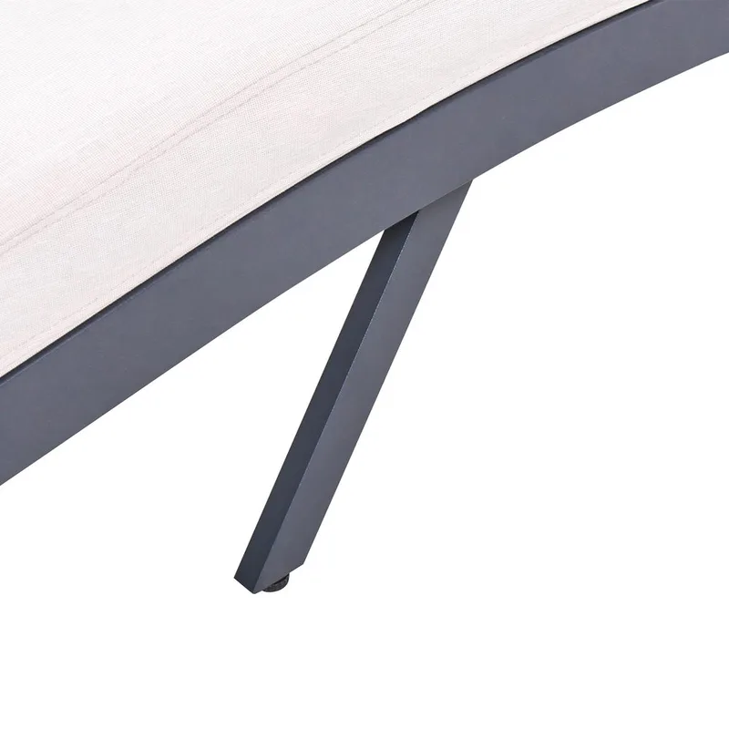 Solstol Amelia - Beige, svart - Utemöbler - Utestol & trädgårdsstol - Solstolar