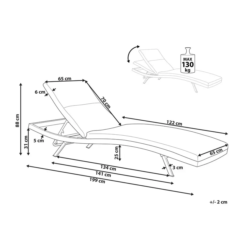 Solstol Amelia - Grå - Utemöbler - Utestol & trädgårdsstol - Solstolar