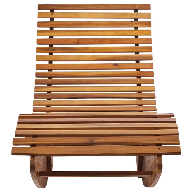 Solstol Brescia Premium - Ljus trä, Ljusgrå - Utemöbler - Utestol & trädgårdsstol - Solstolar