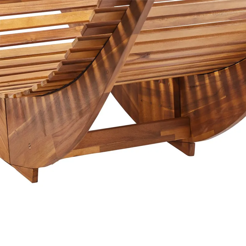 Solstol Brescia Premium - Ljus trä, Ljusgrå - Utemöbler - Utestol & trädgårdsstol - Solstolar