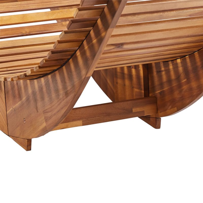 Solstol Brescia Premium - Ljus trä, grönt - Utemöbler - Utestol & trädgårdsstol - Solstolar