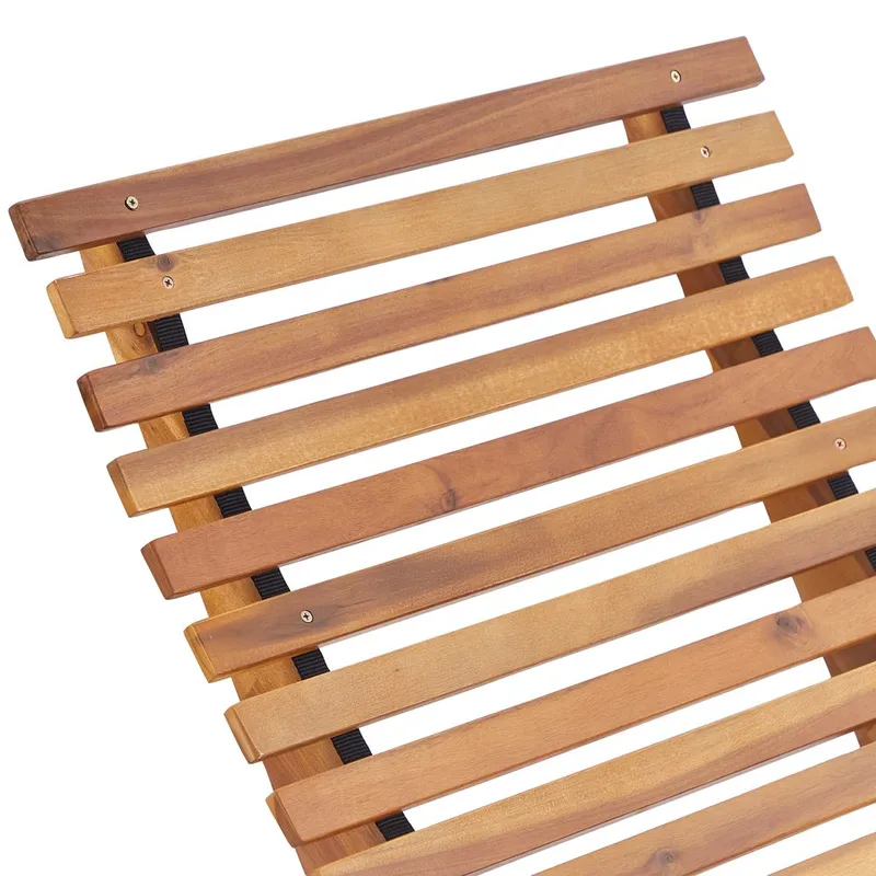 Solstol Brescia Premium - Ljus trä, Ljusgrå - Utemöbler - Utestol & trädgårdsstol - Solstolar