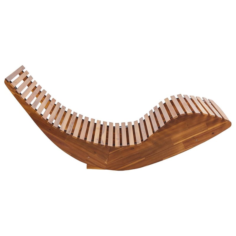 Solstol Brescia Premium - Ljus trä, röd - Utemöbler - Utestol & trädgårdsstol - Solstolar