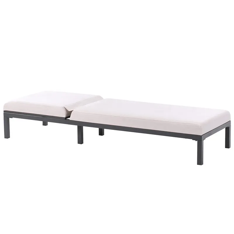 Solstol Lariano - Beige, svart - Utemöbler - Utestol & trädgårdsstol - Solstolar