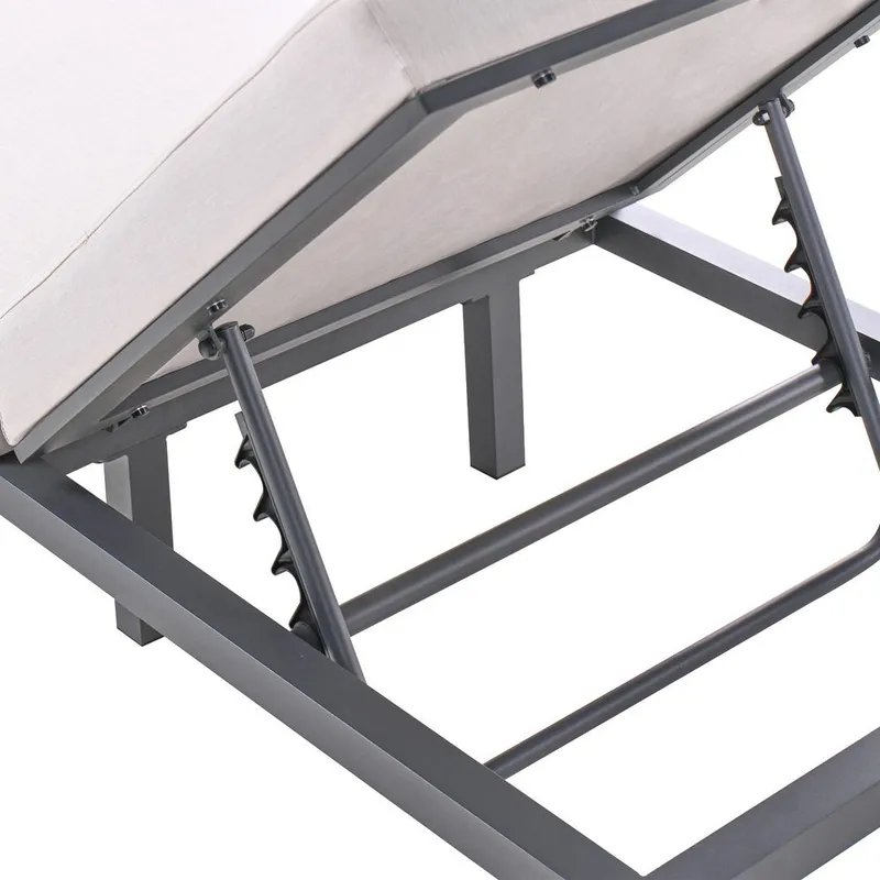 Solstol Lariano - Beige, svart - Utemöbler - Utestol & trädgårdsstol - Solstolar