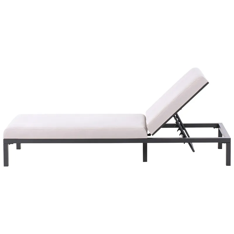 Solstol Lariano - Beige, svart - Utemöbler - Utestol & trädgårdsstol - Solstolar