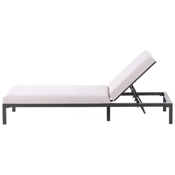 Solstol Lariano - Beige, svart - Utemöbler - Utestol & trädgårdsstol - Solstolar