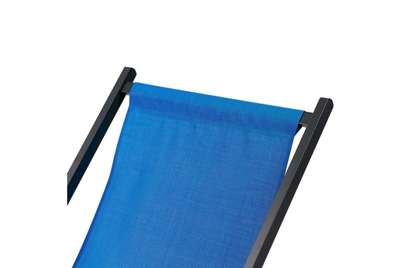 Solstol Locri Ii - Blå, Svart - Utemöbler - Utestol & trädgårdsstol - Solstolar