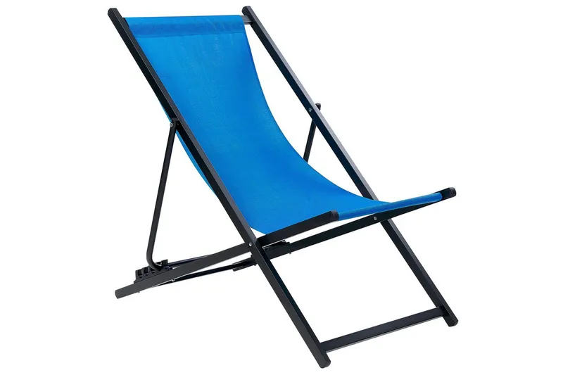 Solstol Locri Ii - Blå, Svart - Utemöbler - Utestol & trädgårdsstol - Solstolar