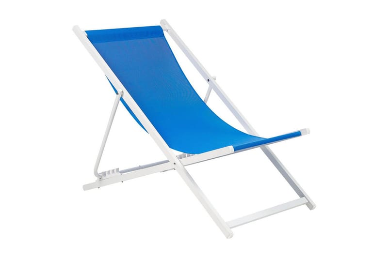 Solstol Locri Ii - Blå, Vit - Utemöbler - Utestol & trädgårdsstol - Solstolar