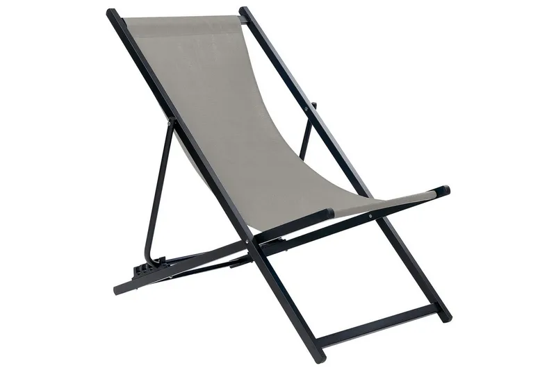 Solstol Locri Ii - Grå, svart - Utemöbler - Utestol & trädgårdsstol - Solstolar