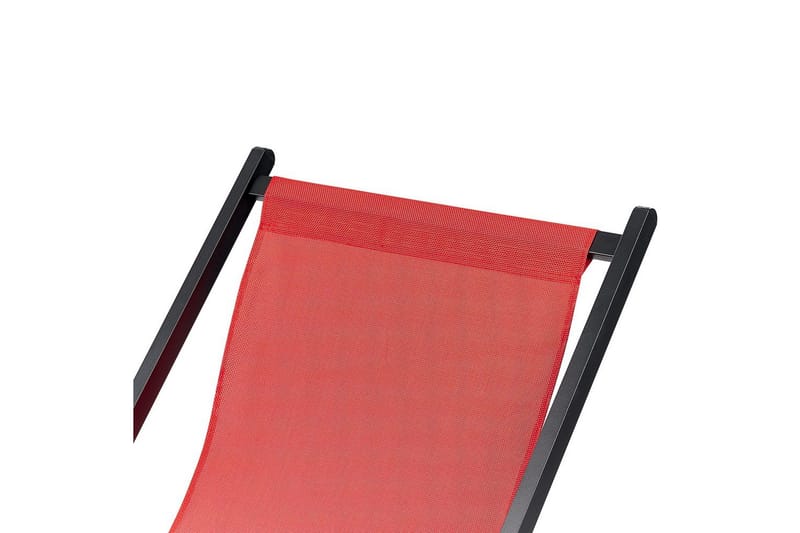 Solstol Locri Ii - Röd, Svart - Utemöbler - Utestol & trädgårdsstol - Solstolar