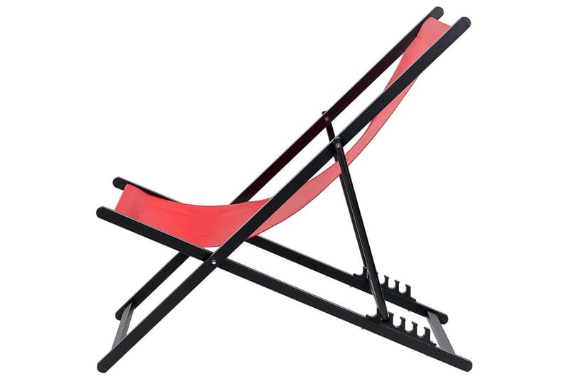 Solstol Locri Ii - Röd, Svart - Utemöbler - Utestol & trädgårdsstol - Solstolar