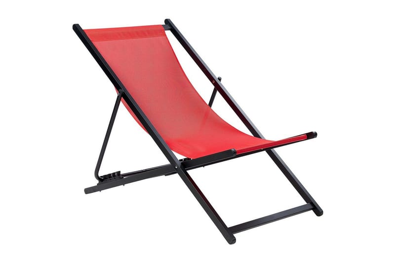 Solstol Locri Ii - Röd, Svart - Utemöbler - Utestol & trädgårdsstol - Solstolar