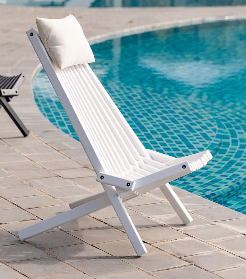 Solstol med nackkudde | Vit | Calcutta, undefined