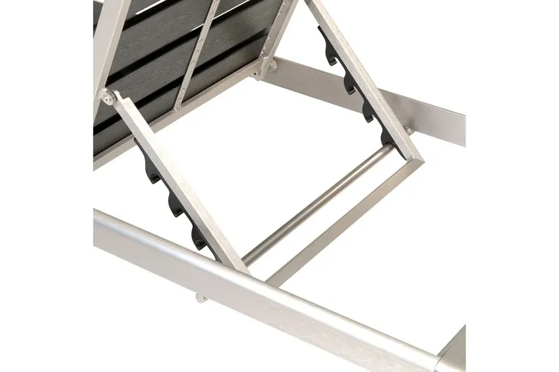 Solstol Nardo - Svart, Silver - Utemöbler - Utestol & trädgårdsstol - Solsäng & Solvagnar