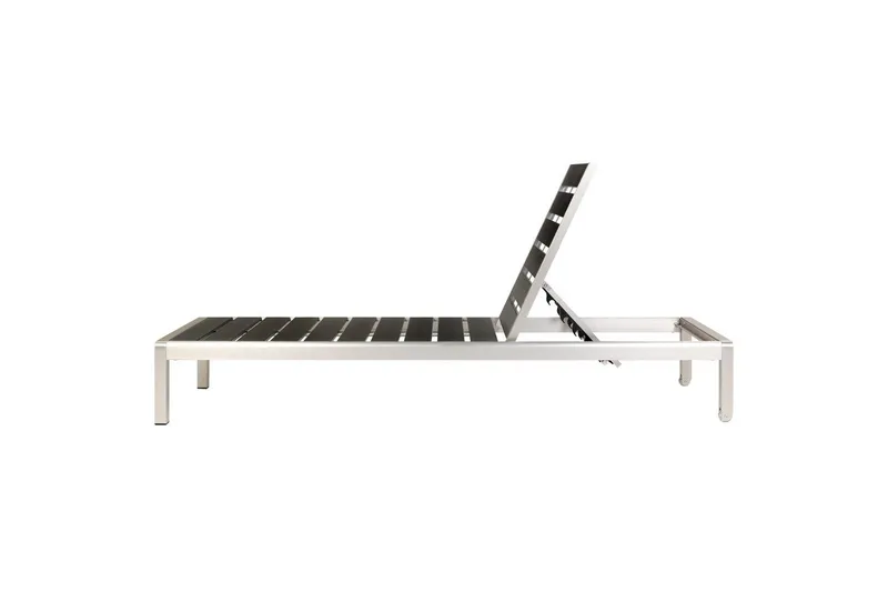 Solstol Nardo - Svart, Silver - Utemöbler - Utestol & trädgårdsstol - Solsäng & Solvagnar