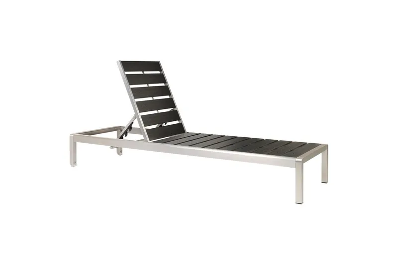 Solstol Nardo - Svart, Silver - Utemöbler - Utestol & trädgårdsstol - Solsäng & Solvagnar