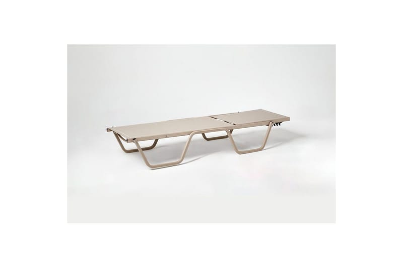 Solstol och sidobordsset (2 delar) Azoula Beige - Beige - Utemöbler - Utestol & trädgårdsstol - Solstolar