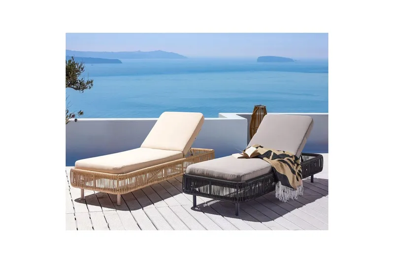 Solstol Osini - Grå, svart - Utemöbler - Utestol & trädgårdsstol - Solsäng & Solvagnar