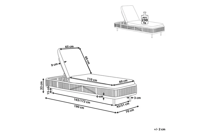 Solstol Osini - Naturligt, beige - Utemöbler - Utestol & trädgårdsstol - Solsäng & Solvagnar