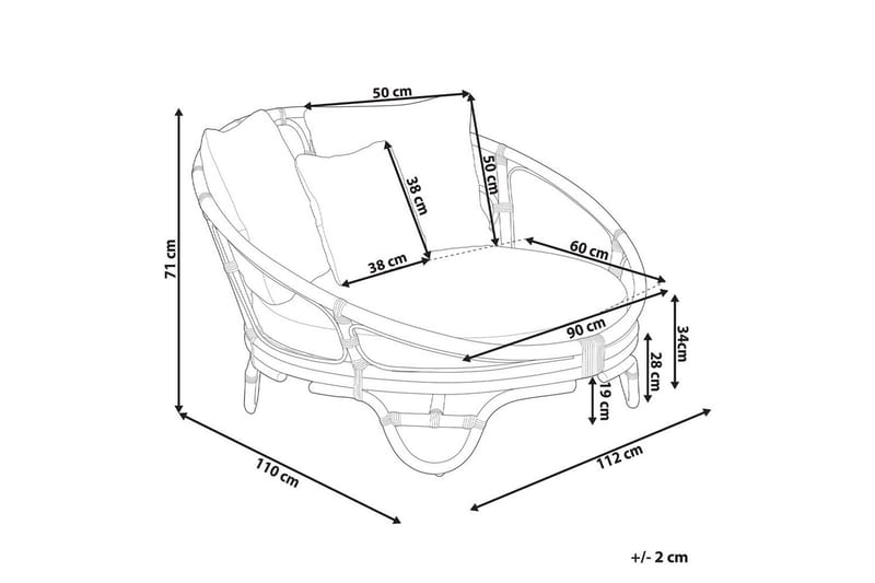 Solstol Rossano - Svart, beige - Utemöbler - Utestol & trädgårdsstol - Utefåtölj & loungefåtölj