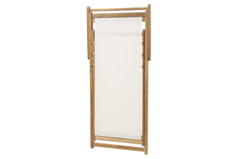 Solstol set om 2 Anzio - ljust trä/off-white/beige - Utemöbler - Utestol & trädgårdsstol - Solstolar