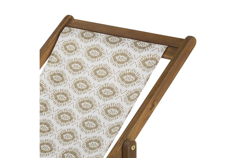 Solstol set om 2 Anzio - ljust trä/off-white/beige - Utemöbler - Utestol & trädgårdsstol - Solstolar