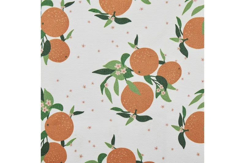 Solstol set om 2 Anzio - mörkt trä/off-white/ apelsinmönster - Utemöbler - Utestol & trädgårdsstol - Solstolar