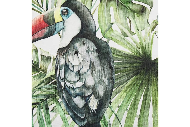 Solstol set om 2 Anzio - mörkt trä/off-white tukanmönster - Utemöbler - Utestol & trädgårdsstol - Solstolar