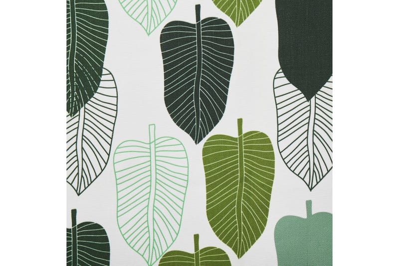 Solstol set om 2 Anzio - mörkt trä/off-white/grön lövmönster - Utemöbler - Utestol & trädgårdsstol - Solstolar