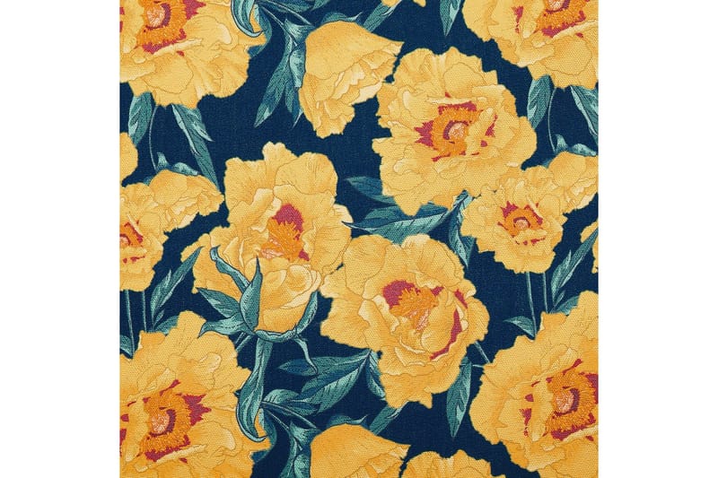 Solstol set om 2 Anzio - mörkt tr ä/off-white/guk blommigt mönster - Utemöbler - Utestol & trädgårdsstol - Solstolar