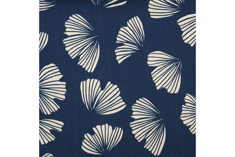 Solstol set om 2 Anzio - mörkt trä/off-white/marinblå blommigt mönster - Utemöbler - Utestol & trädgårdsstol - Solstolar