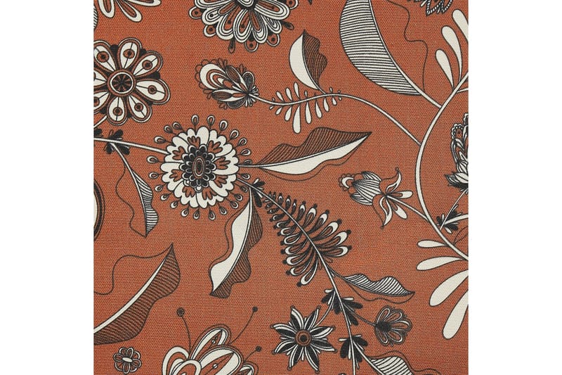 Solstol set om 2 Anzio - mörkt trä/off-white/röd blommigt mönster - Utemöbler - Utestol & trädgårdsstol - Solstolar