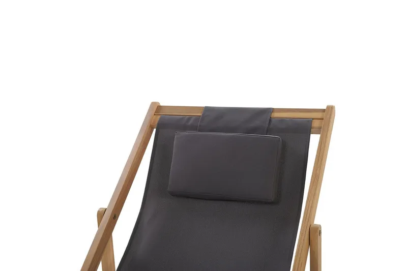 Solstol set om 2 Avellino - Grå, ljust trä, flerfärgad - Utemöbler - Utestol & trädgårdsstol - Solstolar