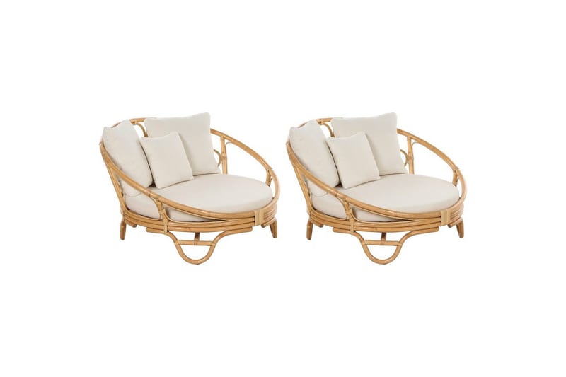Solstol set om 2 Rossano, Naturligt, beige