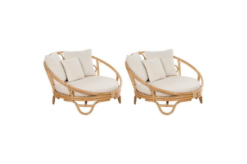 Solstol set om 2 Rossano, Naturligt, beige