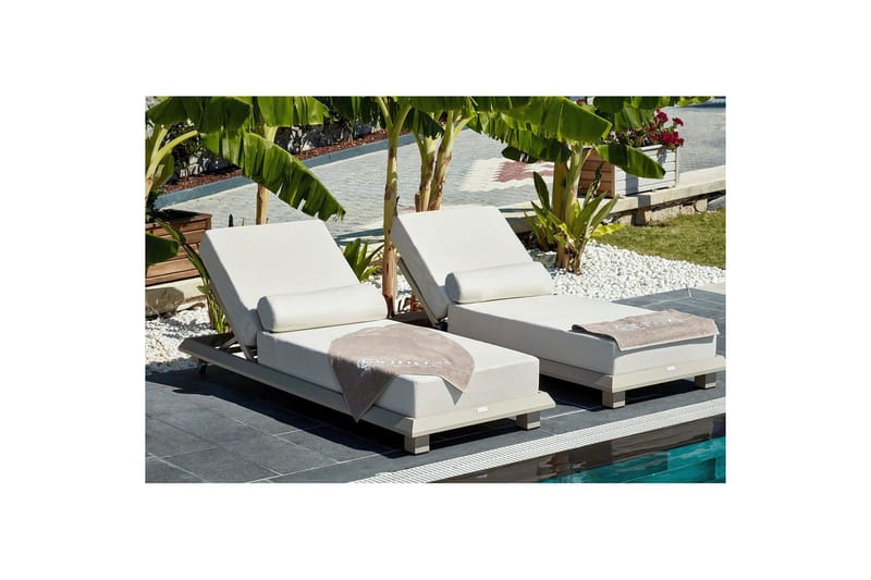 Solstol Taharoa Beige - Beige - Utemöbler - Utestol & trädgårdsstol - Solsäng & Solvagnar