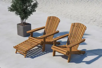 Solstol Tropea Utomhus - natur - Utemöbler - Utestol & trädgårdsstol - Solstolar