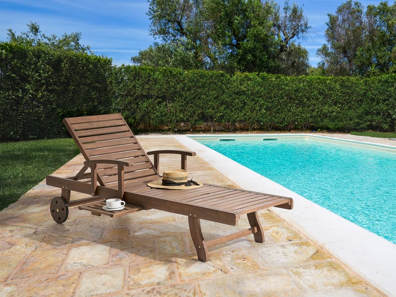 Solstol utomhus Amantea Akaciaträ - Brun - Utemöbler - Utestol & trädgårdsstol - Solsäng & Solvagnar