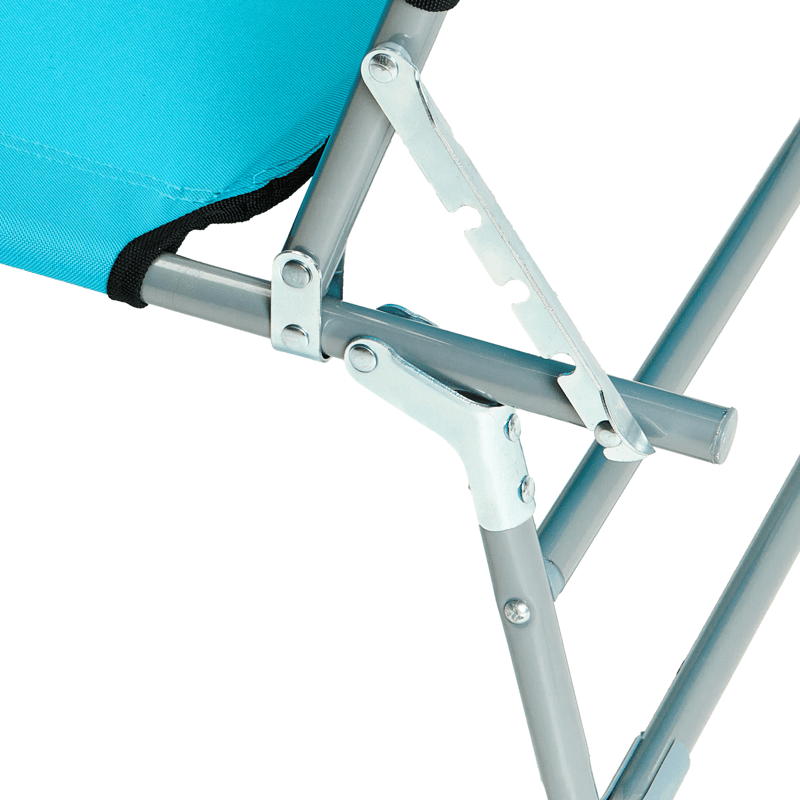 Solstol utomhus Foligno Stål - Blå/Silver - Utemöbler - Utestol & trädgårdsstol - Solsäng & Solvagnar