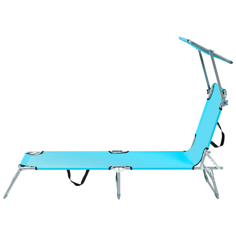 Solstol utomhus Foligno Stål - Blå/Silver - Utemöbler - Utestol & trädgårdsstol - Solsäng & Solvagnar