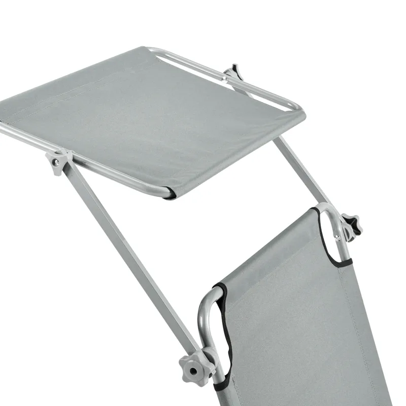 Solstol utomhus Foligno Stål - Grå/Silver - Utemöbler - Utestol & trädgårdsstol - Solsäng & Solvagnar