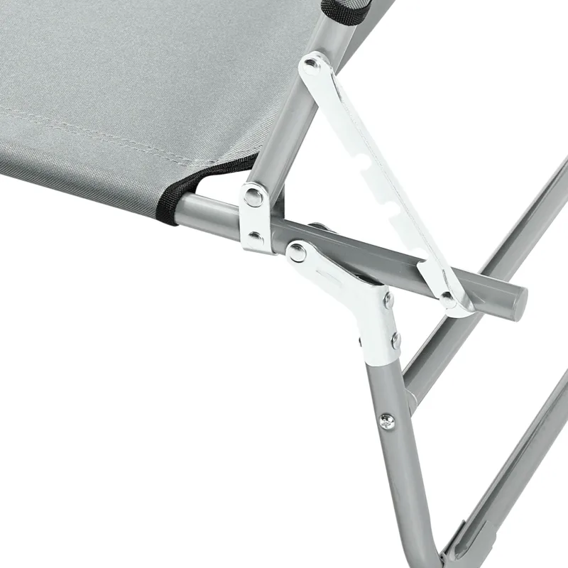 Solstol utomhus Foligno Stål - Grå/Silver - Utemöbler - Utestol & trädgårdsstol - Solsäng & Solvagnar