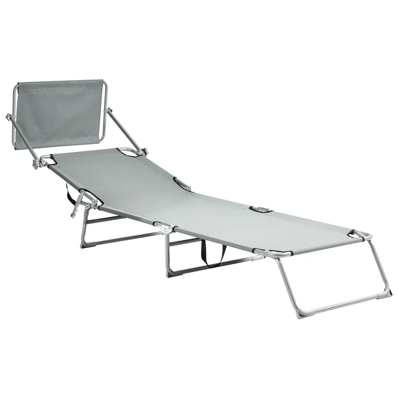 Solstol utomhus Foligno Stål - Grå/Silver - Utemöbler - Utestol & trädgårdsstol - Solsäng & Solvagnar