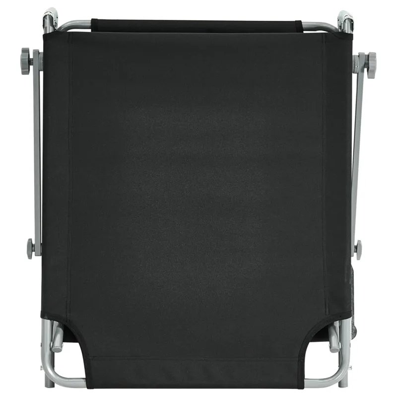 Solstol utomhus Foligno Stål - Svart/Silver - Utemöbler - Utestol & trädgårdsstol - Solsäng & Solvagnar