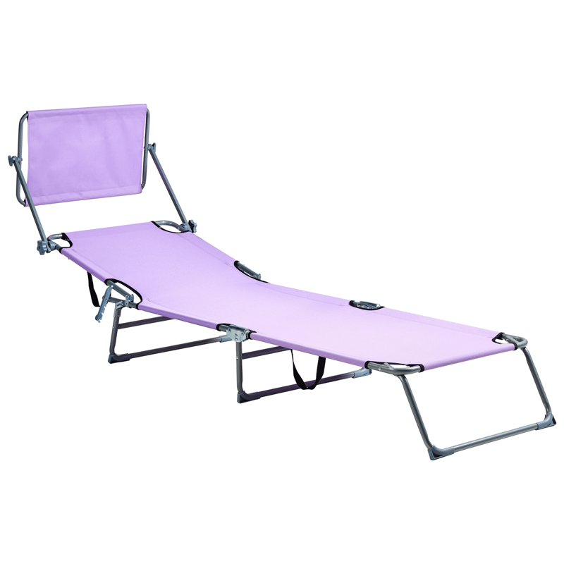 Solstol utomhus Foligno Stål - Violett/Silver - Utemöbler - Utestol & trädgårdsstol - Solsäng & Solvagnar