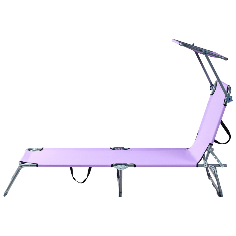 Solstol utomhus Foligno Stål - Violett/Silver - Utemöbler - Utestol & trädgårdsstol - Solsäng & Solvagnar